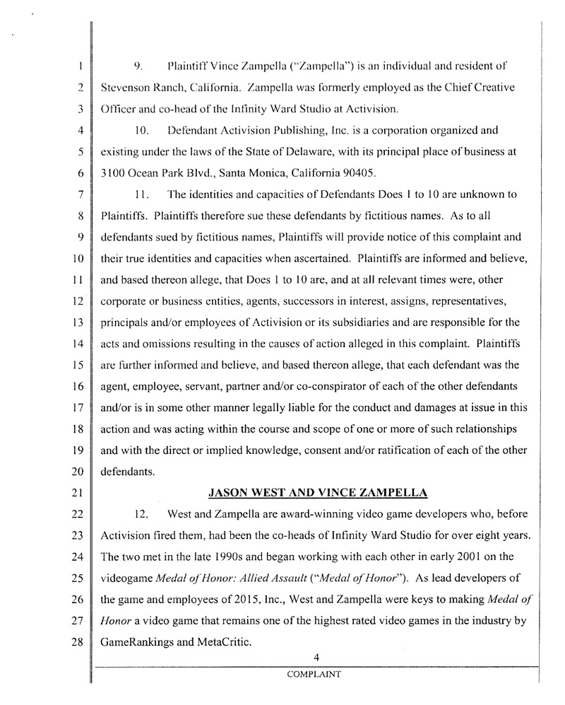 Illustration for article titled Ousted Infinity Ward Founders' Lawsuit Against Activision (The Court Documents)